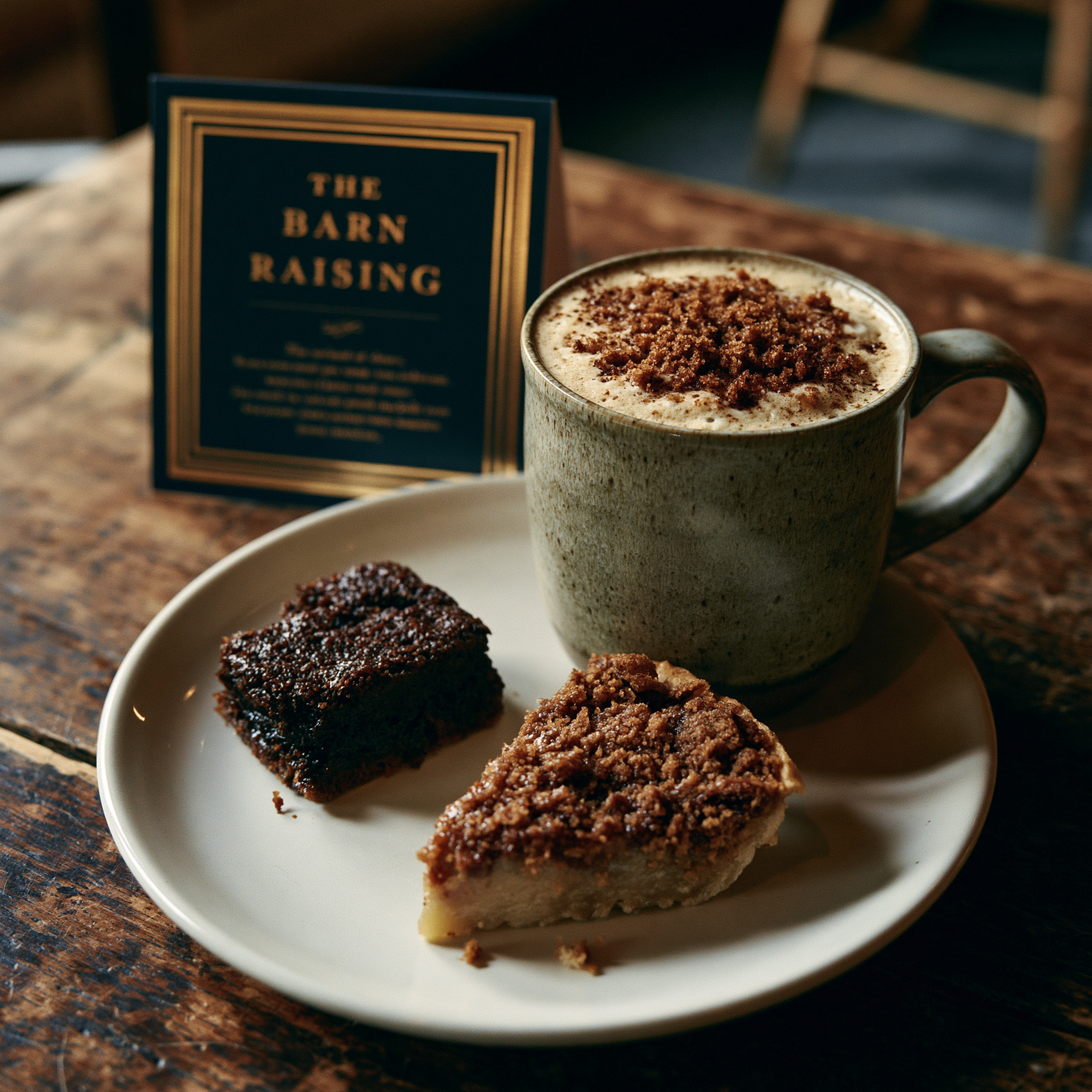 The Barn Raising — Cafe Socialist x Amish Airways shoofly pie latte